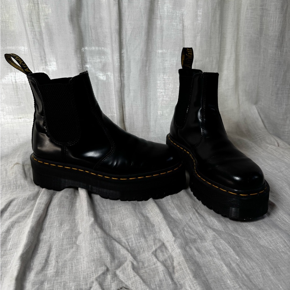 Doc Martins Black Platform Chelsea Boots